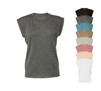 BL8804 Bella fließendes Muskel-T-Shirt mit Rollmanschette für Damen Black XL