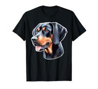 Black and Tan Coonhound Dog Portrait Preisgünstiges Grafik-T-Shirt