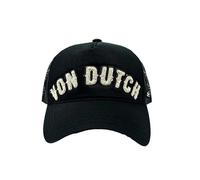 (Black and White Curved Terry Logo Trucker)Von Dutch Trucker Hats / All Styles