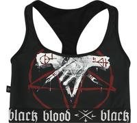 Black Blood by Gothicana Bikinitop mit Pentagram Bikini-Oberteil schwarz in L