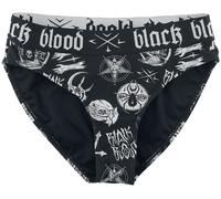Black Blood by Gothicana Bikiniunterteil mit Okkulten Symbolen Bikini-Unterteil schwarz in M