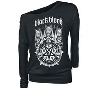 Black Blood by Gothicana Langarmshirt schwarz in XL