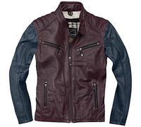 Black-Cafe London Firenze Lederjacke, rot/blau, 58 | Leder