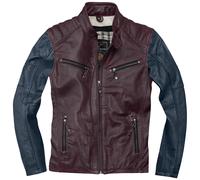 Black-Cafe London Firenze Lederjacke, rot-blau, Größe 50 für Männer