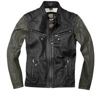 Black-Cafe London Firenze Lederjacke, schwarz-grün, Größe 56 für Männer