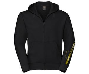 Black-Cafe London Retro Stripe Zip Hoodie, schwarz-gold, Größe M für Männer