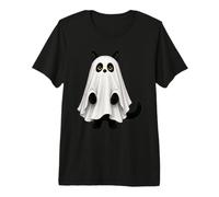 Black Cat Dressed As A Ghost Halloween Premium T-Shirt