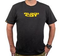 Black Cat Logo Black T-Shirt - Angelshirt, Größe:XXXL