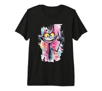 Black Cat Peace Graffiti Pop Charakter Grafik Kunst Schild Premium T-Shirt