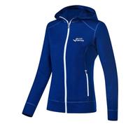 Black Crevice Damen Merino Kapuzenjacke, steel blue, 36
