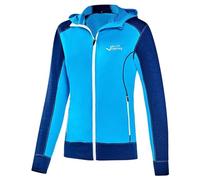 Black Crevice Damen Merino Kapuzenjacke, Steel Blue/Hawaiian Ocean, 36