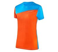 Black Crevice Damen Merino T-Shirt, orange/Blue, 40