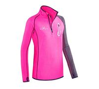 Black Crevice Damen Microfleece Zipper Shirt Second Layer, pink/Grey, 38