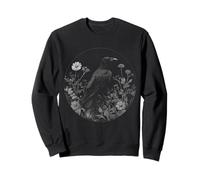 Black Crow Rabe Wildflower Botanical Goth Floral Vintage Sweatshirt