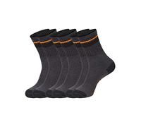 BLACK+DECKER Unisex Herren Damen Arbeitssocken Essential Work Crew Socken 3er Pack Schwarz Grau Melange 39-42 43-46 47-49 Baumwolle, Größe:47-49, Farbe:Schwarz/Grau