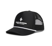 Black Diamond Flat Bill Trucker Hat, Schwarz Schwarz, Einheitsgröße