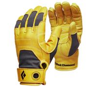 Black Diamond TRANSITION GLOVES, Kevlar-verstärkter Handschuh aus Leder zum Klettern, Sichern, Abseilen, Arbeiten und für Klettersteige, Natural, Gr. Large