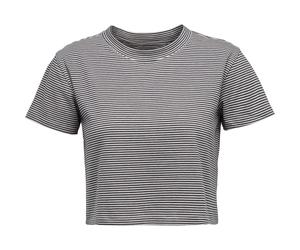 Black Diamond W BD Stripe Crop SS Tee charcoal-off white (9468) LRG