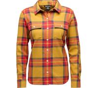 Black Diamond Women's Project Twill Long Sleeve Shirt Amber-Coral Red L