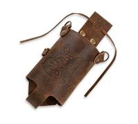 Black Forest Fox - Holly Holster Halfter - Biergürtel aus hochwertigem Büffelleder - Bierhalter Accessoire - passend für Verschiedene Getränkedosen und Flaschen - Vintage Brown