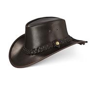 Black Forest Fox® Texas Western Reiten Cowboy Leder Hut (Horse-Brown, XL)