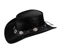 Black Forest Fox Unisex Cowboy Western Leder Hut Star Schwarz Größe XL