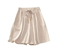 Black Friday Angebote Leinenhose Shorts Damen High Waist Locker Sitzender Dünner Gürtel Für Frauen Elastische Taille Mit Lässigen Aus Baumwollleinen Mit Breitem Bein Lange Angebote Kleidung