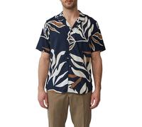 Black Label S.Oliver Herren 2160380 AOP Hemd Kurzarm, Navy, XL EU