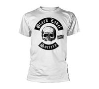 Black Label Society White Skull Logo offiziell Männer T-Shirt Herren (Medium)