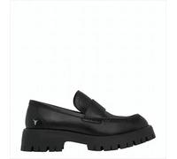 Black Leather Platform Loafers - Gr. 38 (EU) - in Weiß