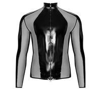 Black Level Shirt aus Lack, Schwarz, S