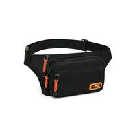 (Black) Multifunctional Men's Waist Bag Waterproof Running Chest Bag Phone Pouch Unisex Crossbody Bag Men Waist Packs Hip Belt Bags