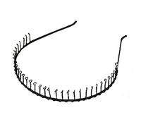 Black Narrow Metal Wire Comb Sports Alice Hair Band Headband by Pritties Accessories