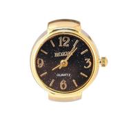 (Black, pack-1) Retro Ring Watch Digital Display Punk Exaggerated Spirit Finger Watch Novelty Wearable Electronic Watch for Men Women