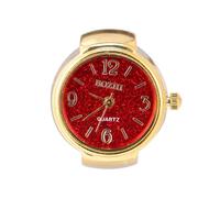 (Black, pack-4) Retro Ring Watch Digital Display Punk Exaggerated Spirit Finger Watch Novelty Wearable Electronic Watch for Men Women