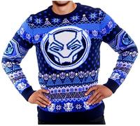Black Panther Weihnachtspullover für Damen und Herren Marvel Geschenk, Mehrfarbig, X-Large