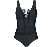 Black Premium by EMP Badeanzug mit Schnürung Badeanzug schwarz in 4XL