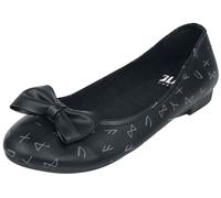 Black Premium by EMP Ballerinas mit Schleife und Print Ballerina schwarz in EU39