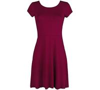 Black Premium by EMP Damen rotes Kleid mit Rückenausschnitt und dekorativer Schnürung XL