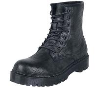 Black Premium by EMP Schnürboots mit Krokodilhautmuster Boot schwarz in EU37