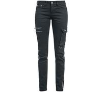 Black Premium by EMP Skarlett - Schwarze Jeans mit zwei Saumvarianten Jeans schwarz in W33L34