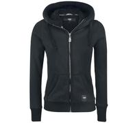 Black Premium by EMP Damen Schwarze Kapuzenjacke mit Teddyfell-Kapuze 3XL