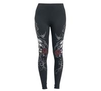 Black Premium by EMP Leggings With Skull And Roses Print Leggings schwarz in XL