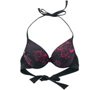 Black Premium by EMP Schwarzes Bikinioberteil mit Skull & Roses Motiv Bikini-Oberteil schwarz in XXL
