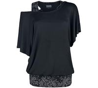Black Premium by EMP Double-Layer T-Shirt mit Alloverprint auf dem Top T-Shirt schwarz in 3XL
