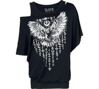 Black Premium by EMP Damen schwarzes T-Shirt und Top 2 in 1 S