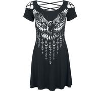 Black Premium by EMP Dress With Raven Frontprint Kurzes Kleid schwarz in M