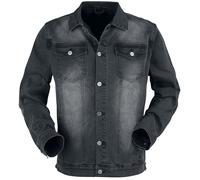 Black Premium by EMP dunkelgraue Jacke mit Brusttaschen und Knopfleiste Jeansjacke dunkelgrau in XL