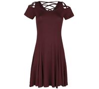 Black Premium by EMP Dunkelrotes Kleid mit dekorativer Schnürung Kurzes Kleid rot in M