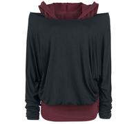 Black Premium by EMP Get Loose Langarmshirt schwarz bordeaux in 5XL